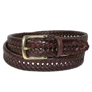 Tommy Hilfiger Men's Burnished Handlaced 1 1/4 Inch Belt